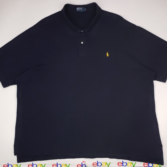 Polo Ralph Lauren 4XB Polo Shirt Navy Blue Big Men - Picture 2 of 8